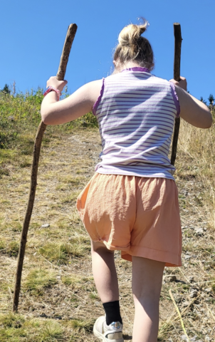 Noortje bergwandelen