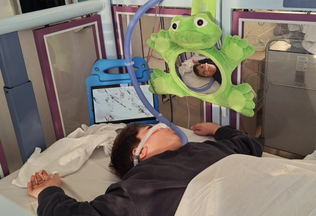 Nathan in ziekenhuis