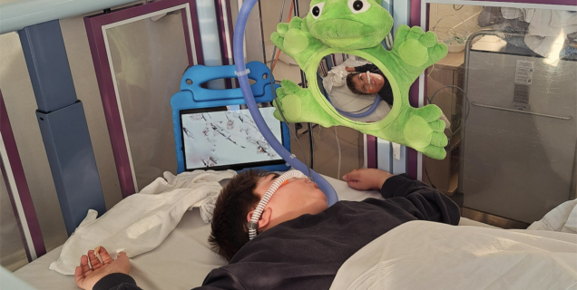 Nathan in ziekenhuis